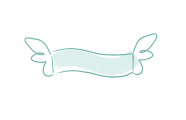 Banner for text, background with empty space. Hand drawn header, ribbon, frame. Vector design decoration.	