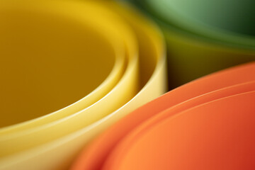 abstract vibrant color curve background, creative graphic wallpaper with orange, yellow and green...
