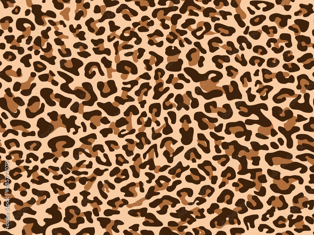 Aufkleber leopard skin seamless pattern. endless texture from spots on a light background. print on fabric and