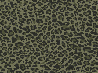 Leopard skin seamless pattern. Endless texture from spots on a light background. Print on fabric and textiles. Vector background
