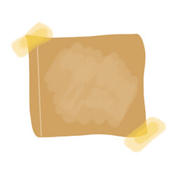 brown sticky note
