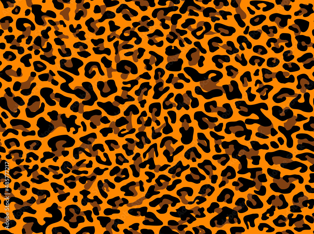 Aufkleber leopard skin seamless pattern. endless texture from spots on a light background. print on fabric and