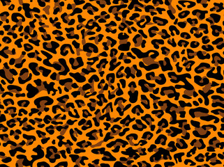 Leopard skin seamless pattern. Endless texture from spots on a light background. Print on fabric and textiles. Vector background