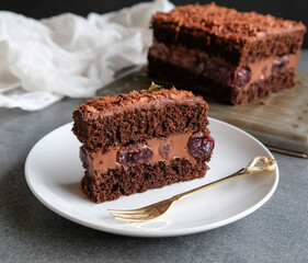 Delicious homemade pastry. Black Forest Dark Chocolate Cake. Great for family and friends...