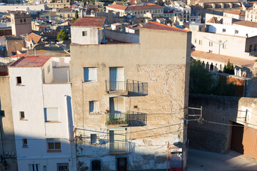 View of the old town of Tortosa, Catalonia, Tarragona, Spain.