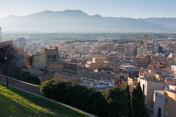 View of the old town of Tortosa, Catalonia, Tarragona, Spain.