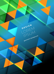 Flat vector. Minimal geometric background. Dynamic shapes composition. Eps10 vector.