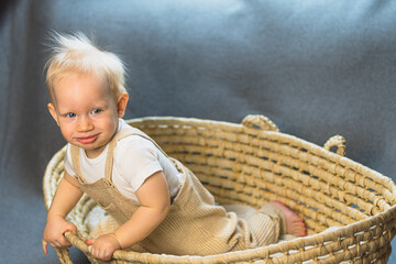 baby in a basket