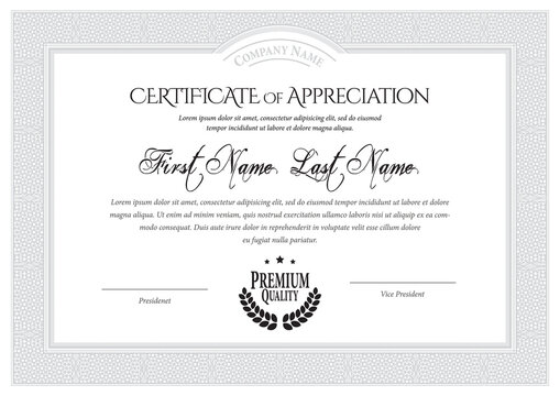 Certificate template. Diploma of modern design or gift certificate. Vector illustration.