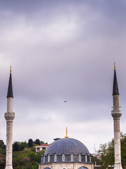 Mosque minarets seen from the Bosphorus Strait, Istanbul, Turkey, Eastern Europe