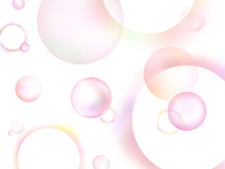 赤色のしゃぼん玉（ヨコ）