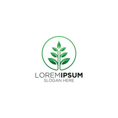 tree leaf agriculture logo design