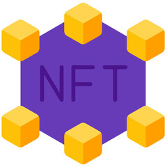 Obraz premium nft flat icon