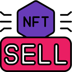 sell filled outline icon