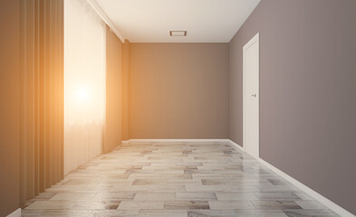 Elegant office interior. Mixed media. 3D rendering.