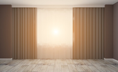 Modern office building interior. 3D rendering.