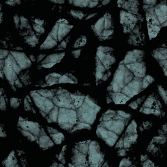 Blue and black icy background granite cracked