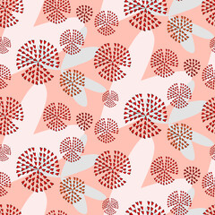 Vector seamless love symbol pattern, with stylish hearts