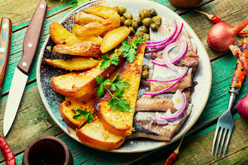 Delicious salted herring