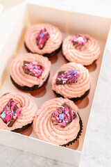 Chocolate strawberry cupcakes