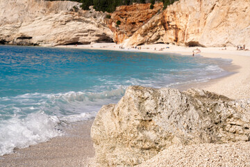 Porto Katsiki, ein Traumstrand auf Lefkada, Griechenland