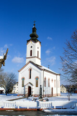 ORTHODOX CHURCH NEAR THE VILLAGE OF KOCELJEVA IN SERBIA - 485788460