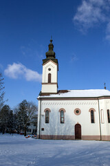 ORTHODOX CHURCH NEAR THE VILLAGE OF KOCELJEVA IN SERBIA - 485788691