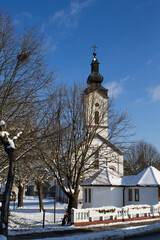 ORTHODOX CHURCH NEAR THE VILLAGE OF KOCELJEVA IN SERBIA - 485788807