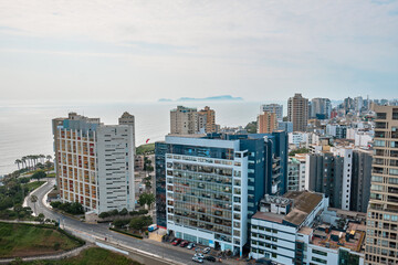 Fototapeta premium Top view of the city. Lima, Peru.