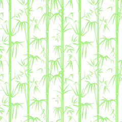 Fototapeta na wymiar vector bamboo pattern without background pastel green