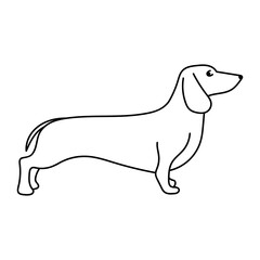 dog line icon vector. isolated contour symbol black illustration