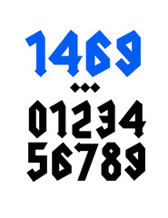 Figures in the Gothic style. Signs isolated on white background. Calligraphy and lettering. Medieval figures. Individual symbols. Elements for a tattoo. Design for fabric and packaging.