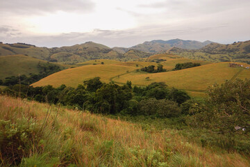 Fototapeta premium Scenic mountain landscapes against sky at Chyulu Hills, Chyulu Hills National Park, Kenya