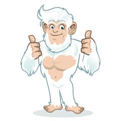 yeti mascot cartoon in vector
