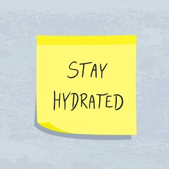 Stay hydrated personal health message