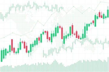 Forex trading background - candle stick charts