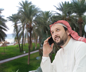 Arabic business man alone , high quality photos