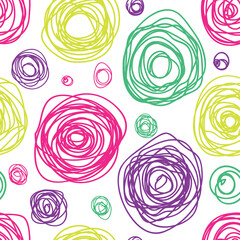 Simple background with circles and polka dots. 
