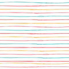 Simple seamless pattern with horizontal stripes in pastel colors.
