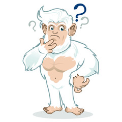 yeti mascot cartoon in vector