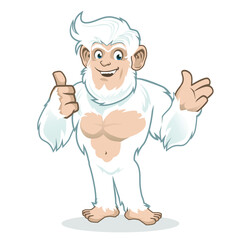 yeti mascot cartoon in vector
