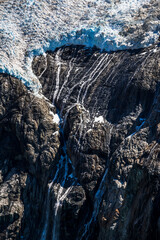 Glaciar Rio Blanco, a glacier in Los Glaciares National Park, El Chalten, Patagonia, Argentina, South America