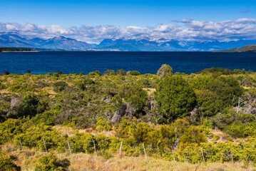 Fototapeta na wymiar Nahuel Huapi Lake (Lago Nahuel Huapi), Bariloche (aka San Carlos de Bariloche), Rio Negro Province, Patagonia, Argentina, South America