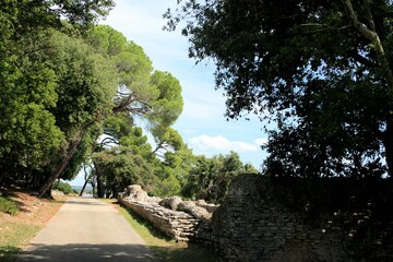 Roman remains in the Verige bay, national park Brioni, Croatia