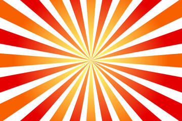Orange Sunburst Pattern Background. Rays. Radial. Summer Banner. Vector Illustration