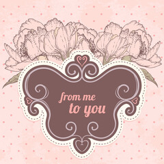 Beautiful pink floral background