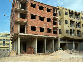 Residential building under construction in Africa
