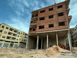 Residential building under construction in Africa