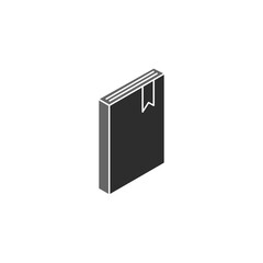Black book icon illustration