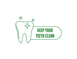 Keep your teeth clean icon vector illustration 